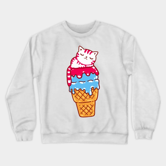 ice cat Crewneck Sweatshirt by Cilox